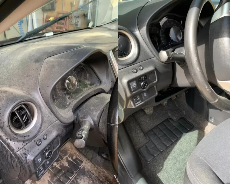 dégraissage et nettoyage du tableau de bord