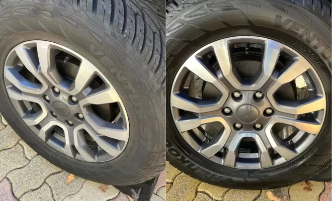 Lavage des jantes avec produit décontaminant