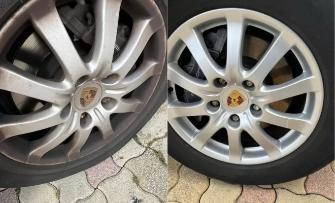 lavage des jantes avec produit décontaminant