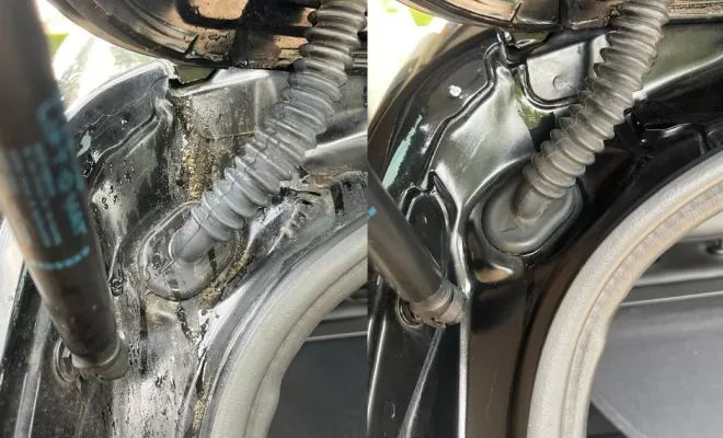 nettoyage des entourages de coffre et porte