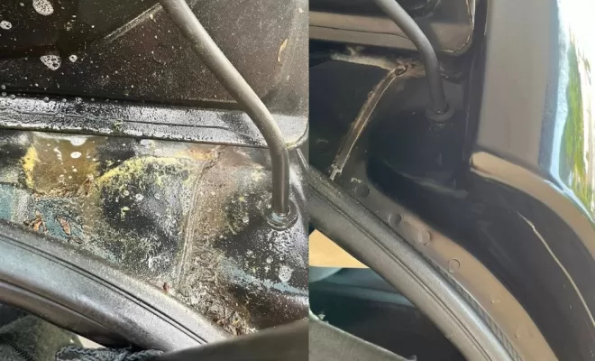 nettoyage des contours et seuils de porte et coffre