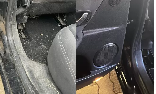 nettoyage des entourages et seuils de porte et coffre