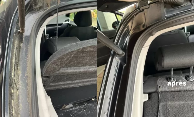 nettoyage contours et seuils de porte et coffre