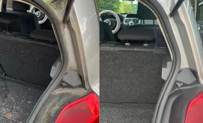 nettoyage contours et seuils de porte et coffre