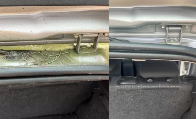 nettoyage entourages de porte et coffre