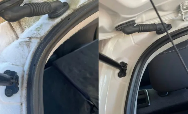 nettoyage entourages de coffre et porte