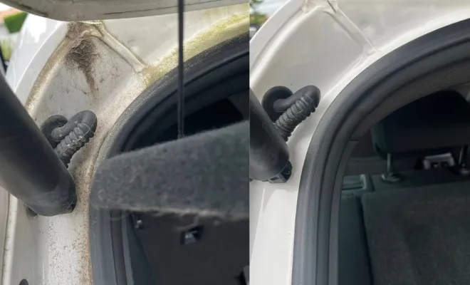 nettoyage entourages de porte et coffre