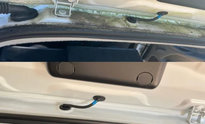 nettoyage contours de porte et coffre