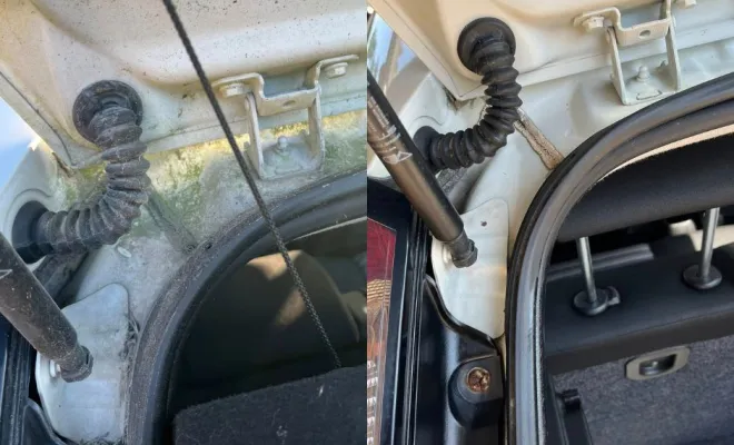 nettoyage contours de porte et coffre