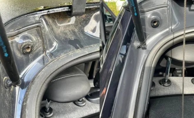 nettoyage entourages de coffre et porte