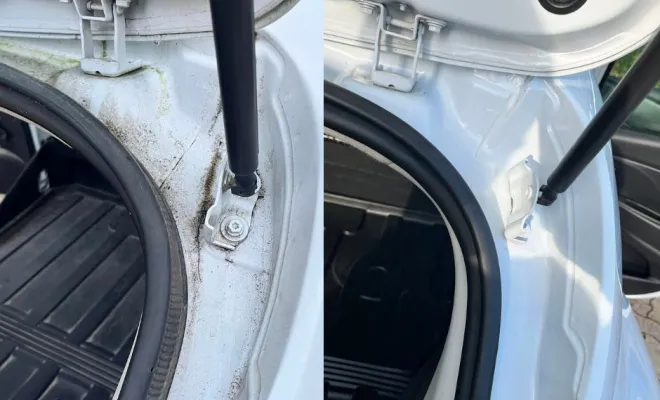 nettoyage entourages de coffre et porte